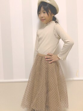 「apres les cours（アプレレクール）のアイテム（ハンチング/ベレー帽）」を使った、みいこさん（レディース・148cm）の秋コーディネート