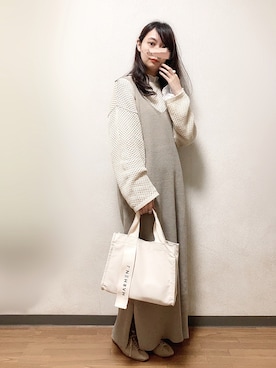 「MYMOOD.（マイムード）のアイテム（アクセサリー）」を使った、K ˙˳⋆﻿さん（レディース・155cm）の春コーディネート