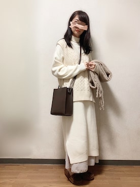 「frames RAY CASSIN（フレームスレイカズン）のアイテム（ワンピース/ドレス）」を使った、K ˙˳⋆﻿さん（レディース・155cm）の春コーディネート
