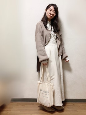 「at.（アット）のアイテム」を使った、K ˙˳⋆﻿さん（レディース・155cm）の春コーディネート