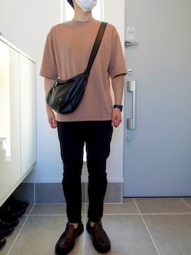 「ポーター」｜「アイテム（スリッポン）」を使った、Nitamaさん（メンズ・171cm）の夏コーディネート
