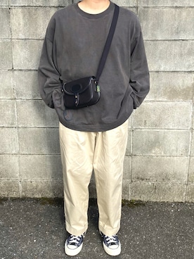 「BRADY」｜「アイテム（チノパンツ）」を使った、shoさん（メンズ・165cm）の秋コーディネート
