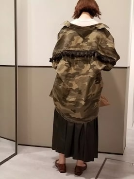 「Editt by YECCA VECCA（エディットバイイェッカヴェッカ）のアイテム（その他アウター）」を使った、namiさん（レディース・156cm）の秋コーディネート