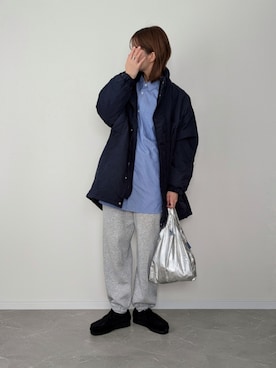 「アイテム（スウェットパンツ）」を使った、HALさん（レディース・162cm）の冬コーディネート