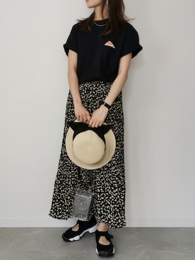 「DHOLIC（ディーホリック）のアイテム（スカート）」を使った、HALさん（レディース・162cm）の夏コーディネート