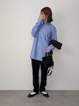 「アイテム（バレエシューズ）」を使った、HALさん（レディース・162cm）の秋コーディネート