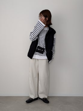 「アイテム（ローファー）」を使った、HALさん（レディース・162cm）の秋コーディネート