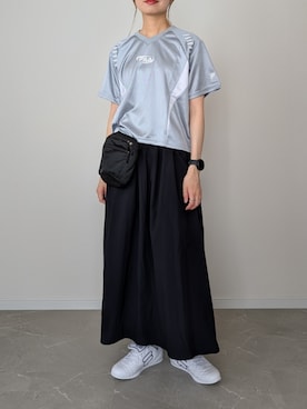 「FILA（フィラ）のアイテム」を使った、HALさん（レディース・162cm）の春コーディネート
