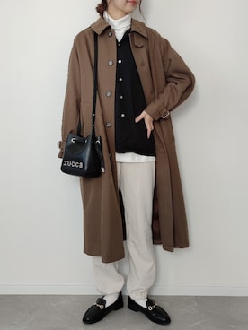 「MACKINTOSH PHILOSOPHY（ﾏｯｷﾝﾄｯｼｭ ﾌｨﾛｿﾌｨｰ）のアイテム（その他アウター）」を使った、HALさん（レディース・162cm）の冬コーディネート