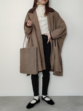 「spoon store（スプーンストア）のアイテム（ジャケット/アウター）」を使った、HALさん（レディース・162cm）の秋コーディネート