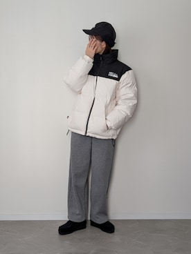 「アイテム（モカシン/デッキシューズ）」を使った、HALさん（レディース・162cm）の冬コーディネート