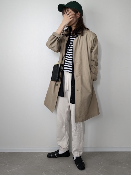 細ボーダー コットン 長袖 Tシャツ ”Cool”（Tシャツ/カットソー