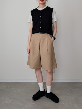 「Clarks（クラークス）のアイテム」を使った、HALさん（レディース・162cm）の夏コーディネート