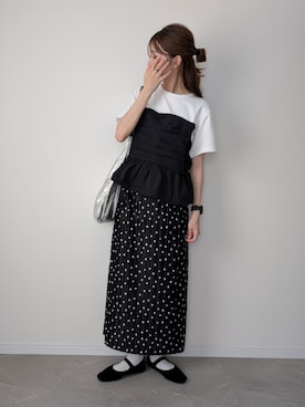 「アイテム（エコバッグ/サブバッグ）」を使った、HALさん（レディース・162cm）の夏コーディネート