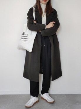 「ジャーマントレーナー」｜「アイテム（チェスターコート）」を使った、HALさん（レディース・162cm）の秋コーディネート