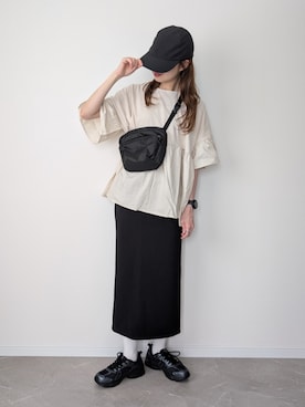 「アイテム（バッグ）」を使った、HALさん（レディース・162cm）の夏コーディネート