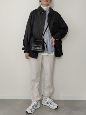 「NEW BALANCE（ニューバランス）の<New Balance (ニューバランス)>ML408 スニーカー（スニーカー）」を使った、HALさん（レディース・162cm）の冬コーディネート
