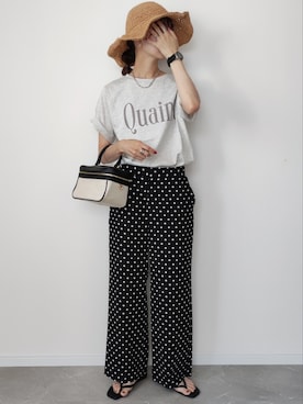 「SETUP7（セットアップセブン）のアイテム（帽子）」を使った、HALさん（レディース・162cm）の夏コーディネート