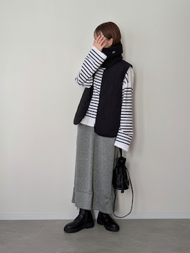 「アイテム（ネックウォーマー/スヌード）」を使った、HALさん（レディース・162cm）の冬コーディネート