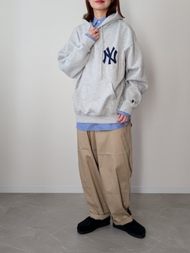 「Clarks（クラークス）のアイテム」を使った、HALさん（レディース・162cm）の冬コーディネート