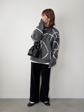 「アイテム（バレエシューズ）」を使った、HALさん（レディース・162cm）の秋コーディネート