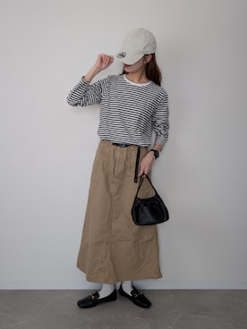 「アイテム（ローファー）」を使った、HALさん（レディース・162cm）の夏コーディネート