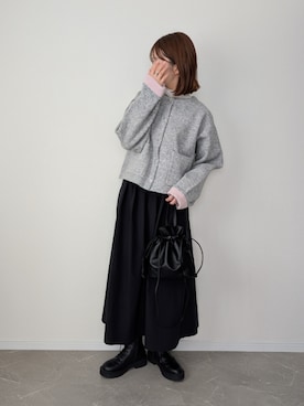 「アイテム（スカート）」を使った、HALさん（レディース・162cm）の秋コーディネート