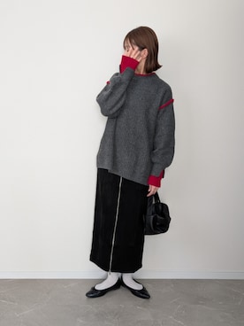 「アイテム（バレエシューズ）」を使った、HALさん（レディース・162cm）の秋コーディネート