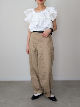 「GeeRA（ジーラ）のアイテム」を使った、HALさん（レディース・162cm）の夏コーディネート