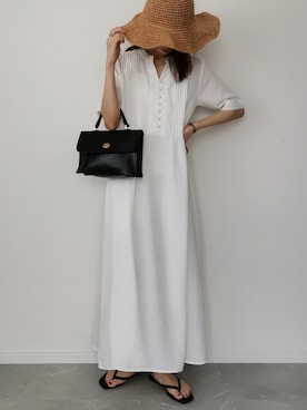 「SETUP7（セットアップセブン）のアイテム（帽子）」を使った、HALさん（レディース・162cm）の夏コーディネート