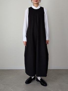 「UNIQLO（ユニクロ）のアイテム（ワンピース、ブラック系）」を使った、HALさん（レディース・162cm）の夏コーディネート