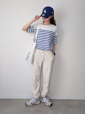 「アイテム（スウェットパンツ）」を使った、HALさん（レディース・162cm）の夏コーディネート
