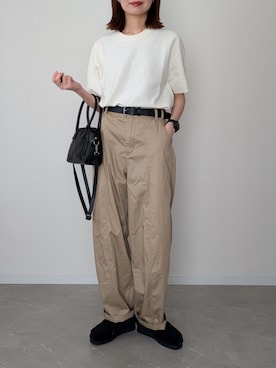 「Clarks（クラークス）のアイテム」を使った、HALさん（レディース・162cm）の春コーディネート