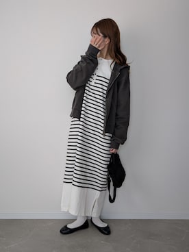 「アイテム（ワンピース/ドレス）」を使った、HALさん（レディース・162cm）の秋コーディネート