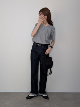 「アイテム（バレエシューズ）」を使った、HALさん（レディース・162cm）の秋コーディネート