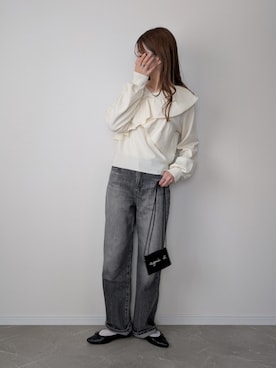 「アイテム（バレエシューズ）」を使った、HALさん（レディース・162cm）の秋コーディネート