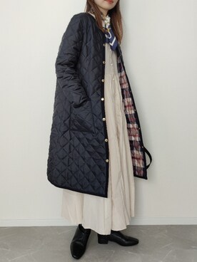 「チェック柄に恋してる」｜「アイテム（シャツワンピース）」を使った、HALさん（レディース・162cm）の秋コーディネート