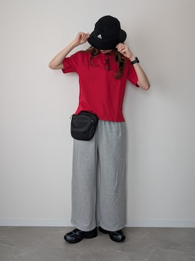 「Tシャツ」｜「アイテム（スウェットパンツ）」を使った、HALさん（レディース・162cm）の夏コーディネート