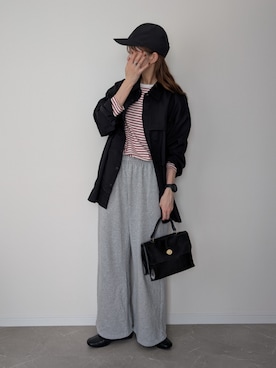 「アイテム（スウェットパンツ）」を使った、HALさん（レディース・162cm）の秋コーディネート