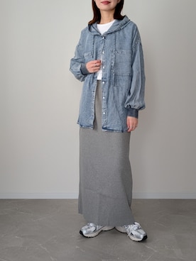 「210nouve（トゥージュヌーブ）のアイテム」を使った、HALさん（レディース・162cm）の春コーディネート