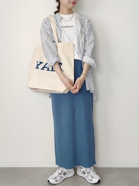 「NEW BALANCE（ニューバランス）の<New Balance (ニューバランス)>ML408 スニーカー（スニーカー）」を使った、HALさん（レディース・162cm）の春コーディネート