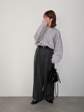 「アイテム（バレエシューズ）」を使った、HALさん（レディース・162cm）の冬コーディネート