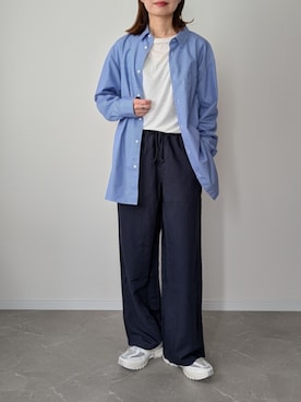 「UNIQLO（ユニクロ）のアイテム（Tシャツ/カットソー、ピンク系）」を使った、HALさん（レディース・162cm）の春コーディネート