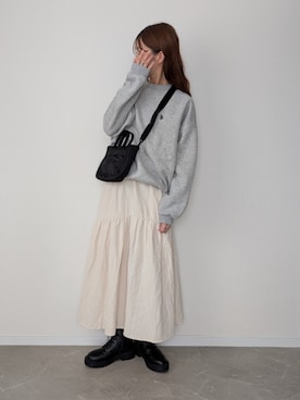 「アイテム（スウェット）」を使った、HALさん（レディース・162cm）の秋コーディネート