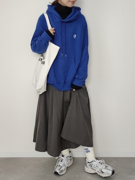 「タートルネック」｜「アイテム（ソックス/靴下）」を使った、HALさん（レディース・162cm）の冬コーディネート