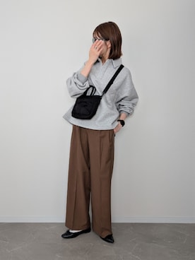 「アイテム（バレエシューズ）」を使った、HALさん（レディース・162cm）の秋コーディネート