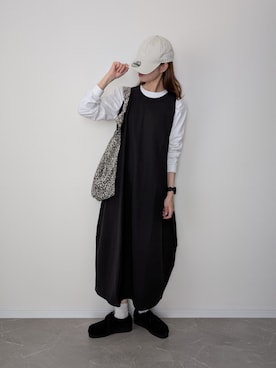 「レイヤードスタイル」｜「アイテム（ワンピース/ドレス）」を使った、HALさん（レディース・162cm）の秋コーディネート