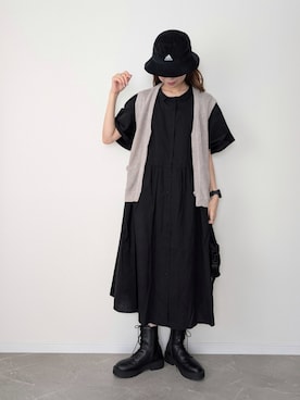 「アイテム（ベスト）」を使った、HALさん（レディース・162cm）の秋コーディネート