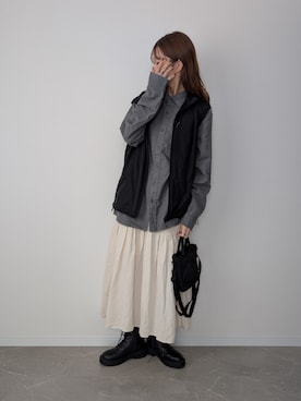 「UNIQLO（ユニクロ）のアイテム（ブーツ）」を使った、HALさん（レディース・162cm）の秋コーディネート