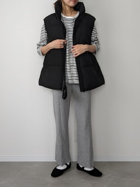「アイテム（ベスト）」を使った、HALさん（レディース・162cm）の秋コーディネート